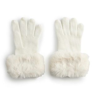 Women's LC Lauren Conrad Faux Fur Trimmed Gloves